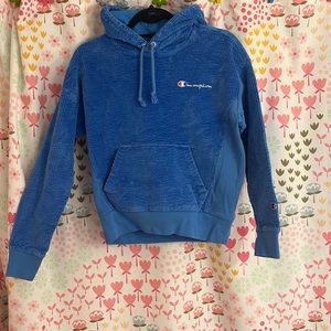 Blue corduroy champion hoodie